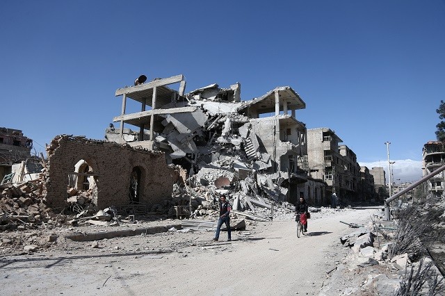 Cảnh hoang tàn ở Đông Ghouta