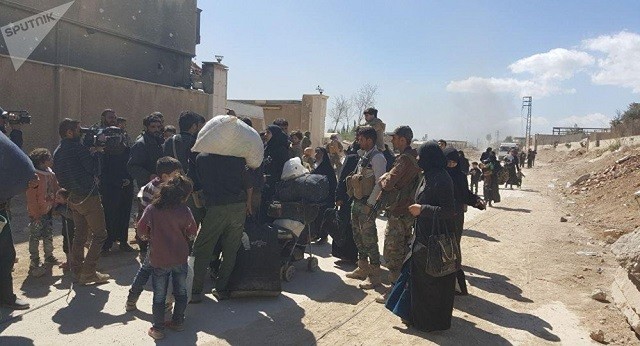 Chiến binh nhóm Ahrar al-Sham rời khỏi Đông Ghouta