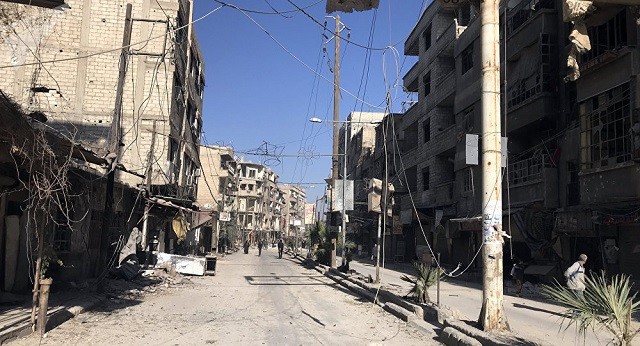 Quang cảnh hoang tàn ở Đông Ghouta,Syria