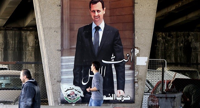 Hình ảnh Tổng thống Syria Bashar Assad trên đường phố