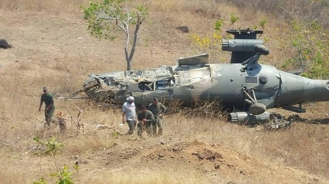 Hiện trường vụ tai nạn máy bay ở Venezuela