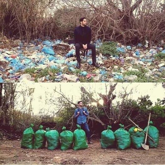 Hình ảnh do Byron Roman đăng lên Facebook đã thu hút hàng ngàn người trên thế giới tham gia dọn rác