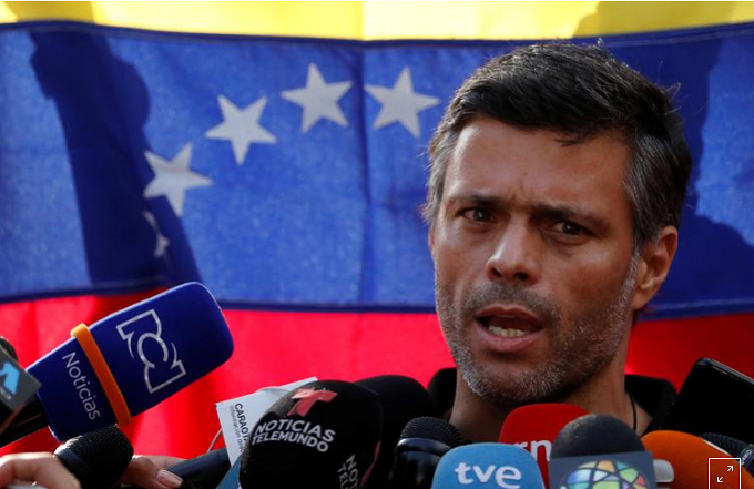 Chính trị gia phe đối lập Venezuela Leopoldo Lopez.