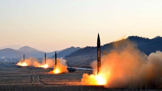 Triều Tiên phóng tên lửa. Ảnh minh họa: KCNA.