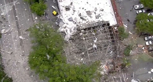 Mỹ: Hình ảnh sau vụ nổ lớn tại khu mua sắm ở Nam Florida