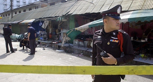 Cảnh sát Thái Lan bảo vệ hiện trường