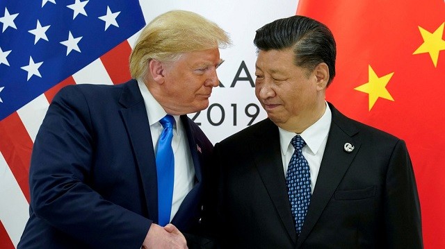 TT Mỹ Donald Trump và Chủ tịch Trung Quốc Tập Cận Bình (phải) tại Thượng đỉnh Osaka, Nhật Bản tháng 6/2019 (Ảnh: Reuters)