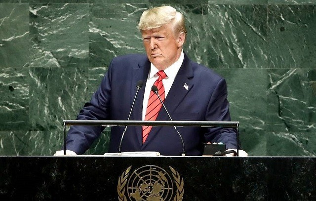 TT Mỹ Donald Trump phát biểu tại phiên họp thứ 74 của Đại hội đồng Liên hợp quốc.