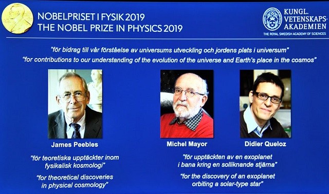 3 nhà khoa học được nhận giải Nobel Vật lý 2019.