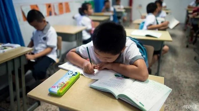 Một lớp học ở Thượng Hải, Trung Quốc.