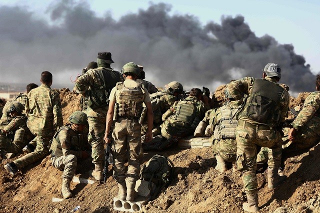 Chiến binh Thổ Nhĩ Kỳ và chiến binh do Thổ Nhĩ Kỳ hậu thuẫn ở Syria. (Ảnh: Getty Image)