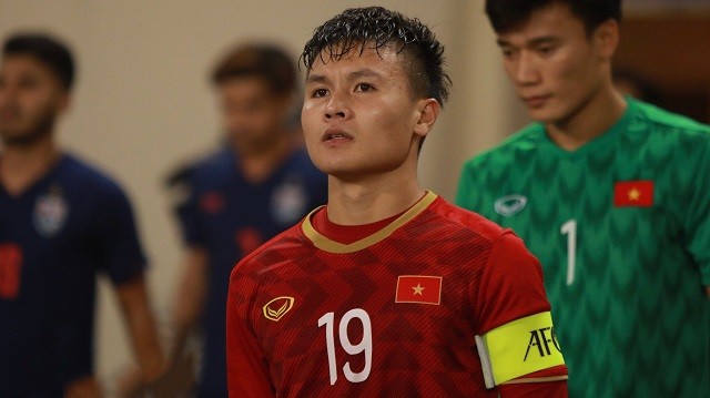 Cầu thủ Quang Hải của U22 Việt Nam.