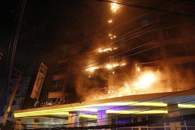Cháy khách sạn tại Pattaya, Thái Lan.