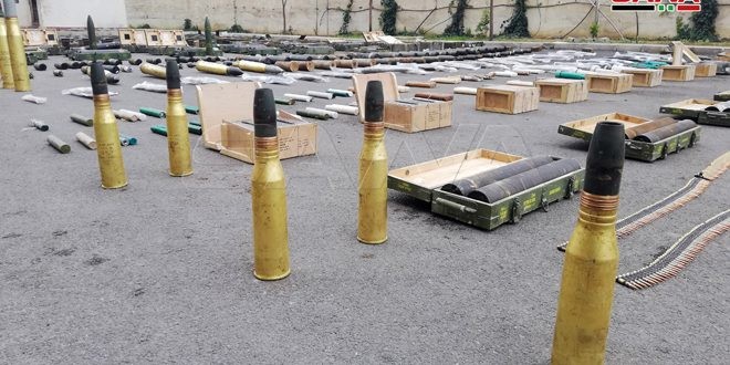 Số vũ khí mà quân đội Syria mới phát hiện được.