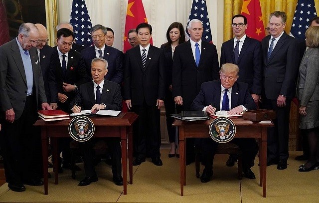 TT Trump ký thỏa thuận thương mại giai đoạn 1 với Trung Quốc