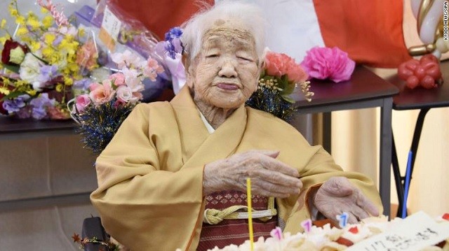 Cụ Kane Tanaka, 117 tuổi, được sách Guinness công nhận là người cao tuổi nhất thế giới