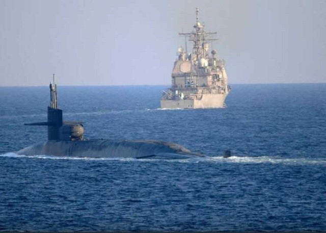 Tàu ngầm hạt nhân USS Georgia qua eo biển Hormuz khi Mỹ căng thẳng với Iran
