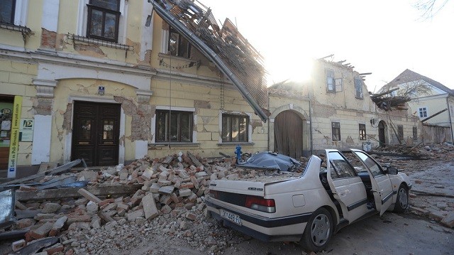 Hiện trường động đất ở Croatia