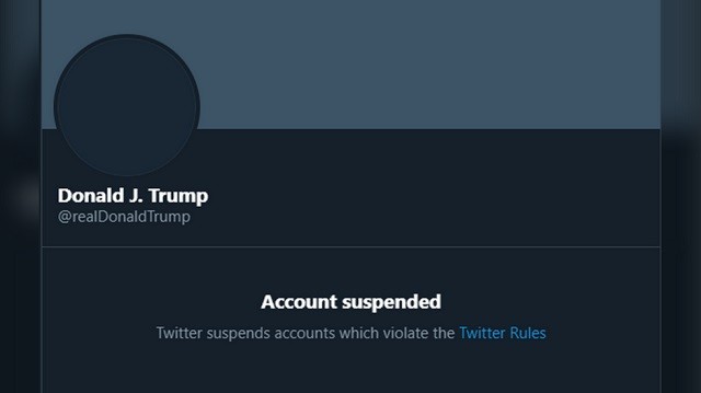 Tài khoản của TT Trump đã bị Twitter cấm.