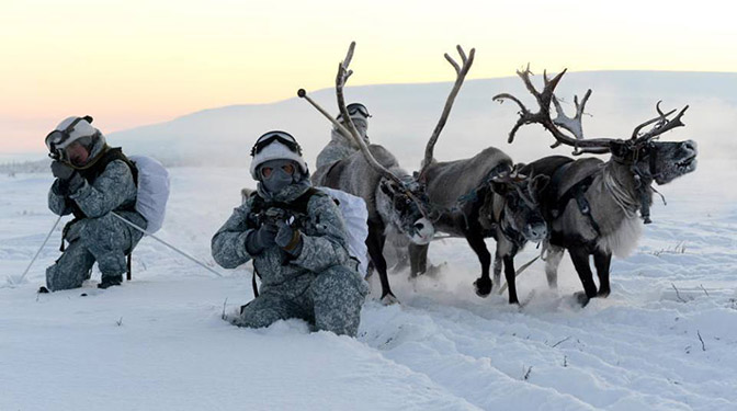 Binh sĩ Nga ở Bắc Cực.