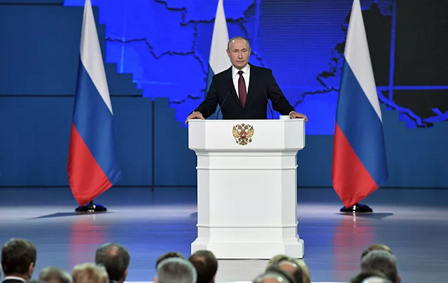 Tổng thống Nga Putin đọc thông điệp liên bang.
