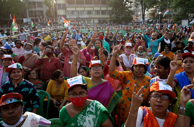 Những người ủng hộ Thủ hiến bang miền đông Tây Bengal Mamata Banerjee