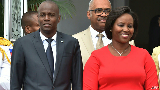 Phu nhân Tổng thống Haiti Martine Moise cùng chồng.
