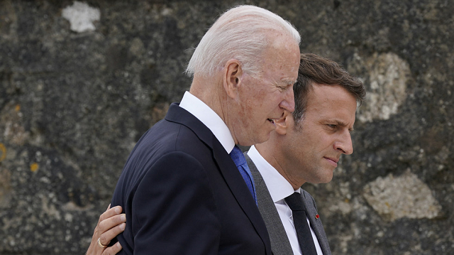 Tổng thống Mỹ Joe Biden và Tổng thống Pháp Emmanuel Macron.
