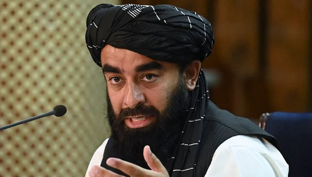 Thứ trưởng Bộ Thông tin và Văn hóa Zabihullah Mujahid của Taliban.