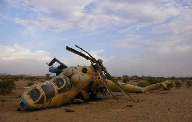 Máy bay trực thăng rơi ở Syria.