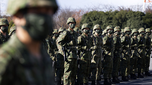 Các thành viên của Lực lượng Phòng vệ Nhật Bản.