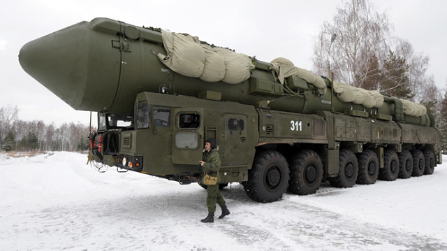 Hệ thống tên lửa đạn đạo xuyên lục địa Yars của Nga.