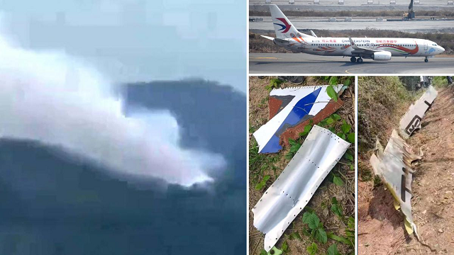 Máy bay rơi gây ra cháy rừng.