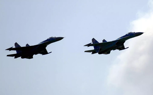 Chiến đấu cơ Su-27 của Ukraine.