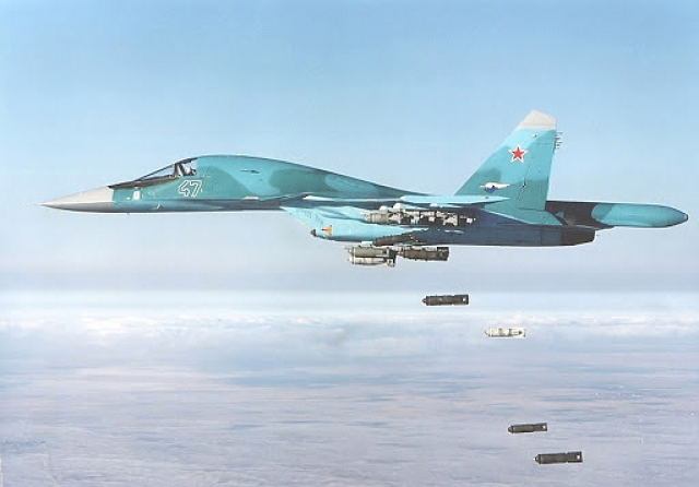 Máy bay ném bom Su-34 của Nga.