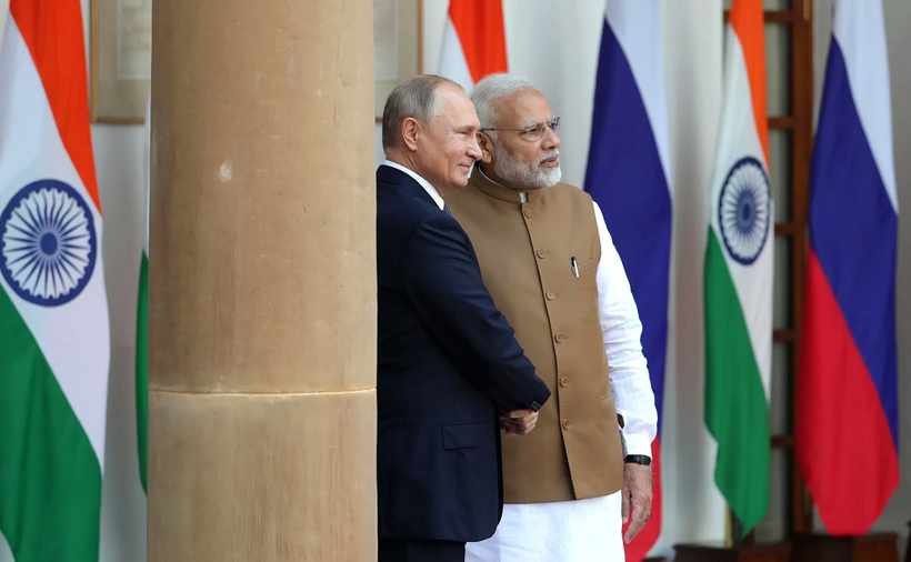 Tổng thống Nga Putin và Thủ tướng Ấn Độ Narendra Modi.