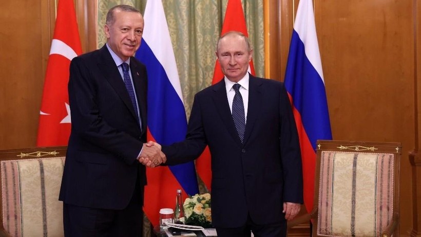Tổng thống Thổ Nhĩ Kỳ Recep Tayyip Erdogan và Tổng thống Nga Vladimir Putin.