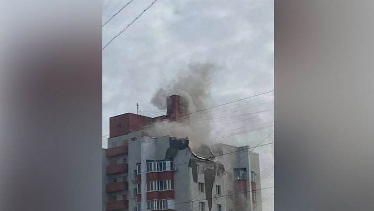 Tòa chung cư ở Belgorod bị tấn công.
