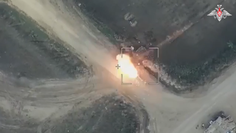 UAV Nga tấn công mục tiêu ở Ukraine.