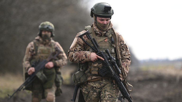 Thủy quân lục chiến Nga tham gia chiến dịch quân sự ở Ukraine. (Ảnh: Sputnik/Alexey Maishev)