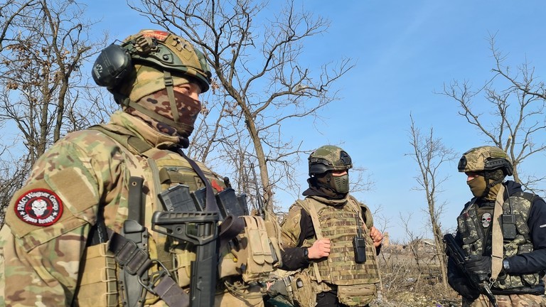 Lực lượng Wagner tại một khu vực gần thành phố Artyomovsk (Bakhmut).