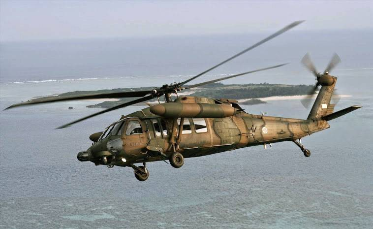 Trực thăng UH-60 của Lực lượng Phòng vệ Mặt đất, (Ảnh: Kyodo).