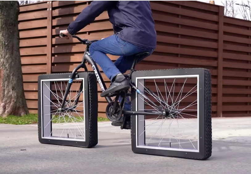 Xe đạp bánh vuông hoạt động như thế nào?