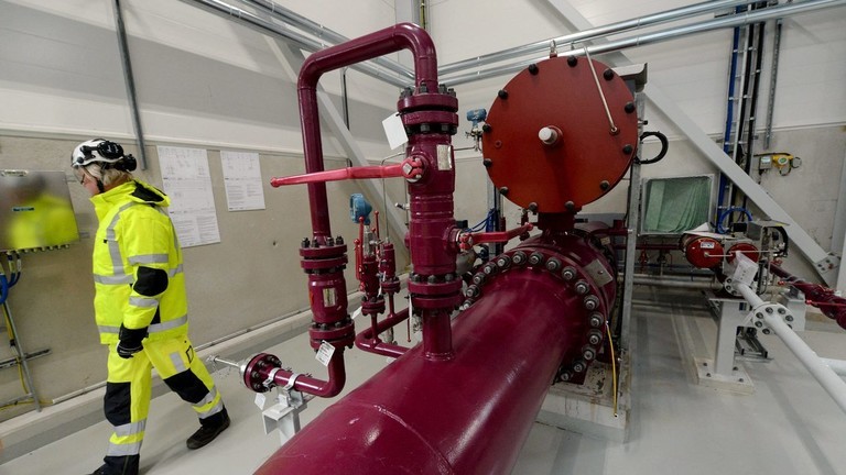 Một trạm nén của đường ống dẫn khí đốt biển Balticconnector ở Inga (Inkoo), Phần Lan. (Ảnh: AFP)