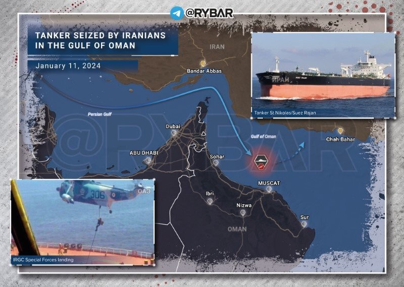 Tàu chở dầu bị bắt ở Biển Oman.