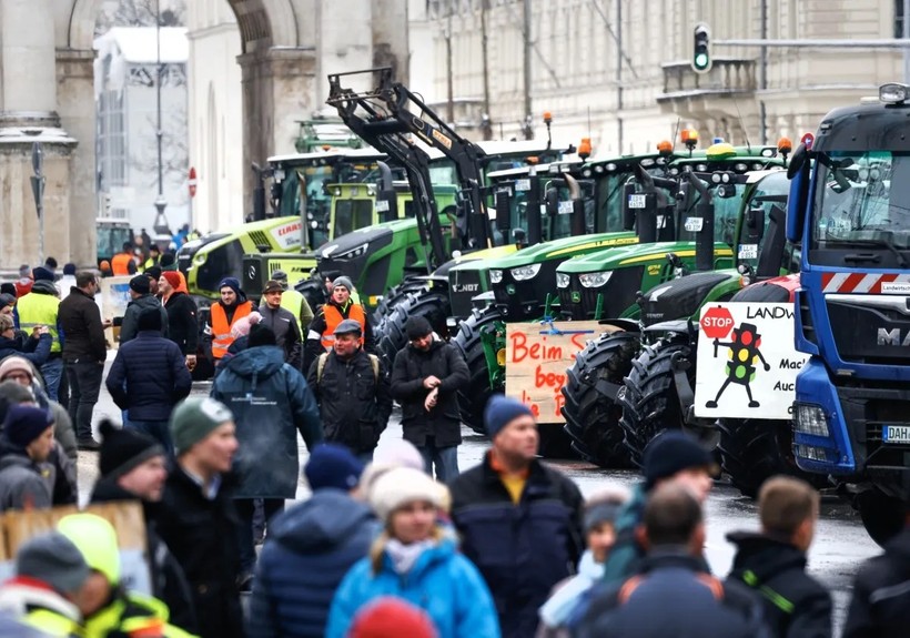 Nông dân Đức biểu tình ở thủ đô.