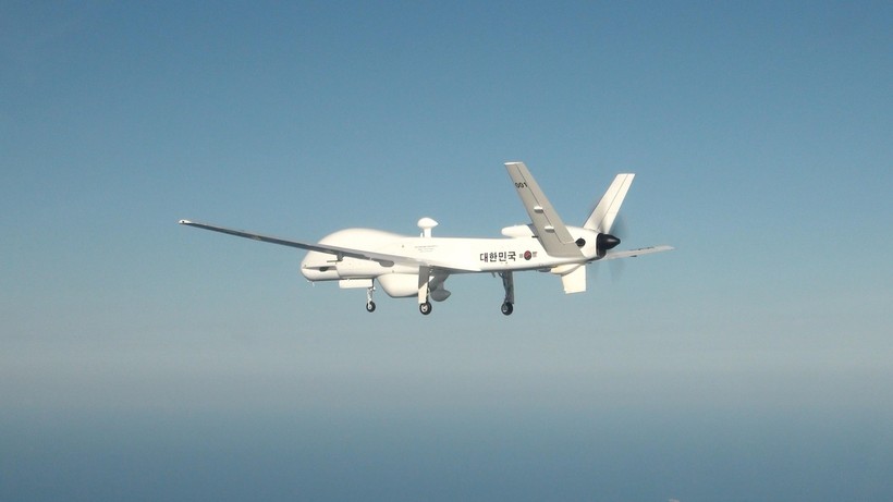 Hình ảnh nguyên mẫu UAV tầm trung (MUAV) do Korean Air sản xuấtdo Cơ quan Quản lý Chương trình Mua sắm Quốc phòng cung cấp ngày 25/11/2024. (Ảnh: Yonhap)