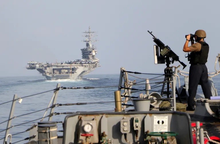 Mỹ tăng cường triển khai quân sự trên khắp Trung Đông trong bối cảnh cuộc chiến của Israel ở Gaza (Ảnh: Hải quân Mỹ/AP)