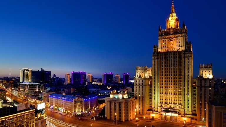Bộ Ngoại giao Nga ở Moscow. (Ảnh: Vladimir zakharov / Getty Images)