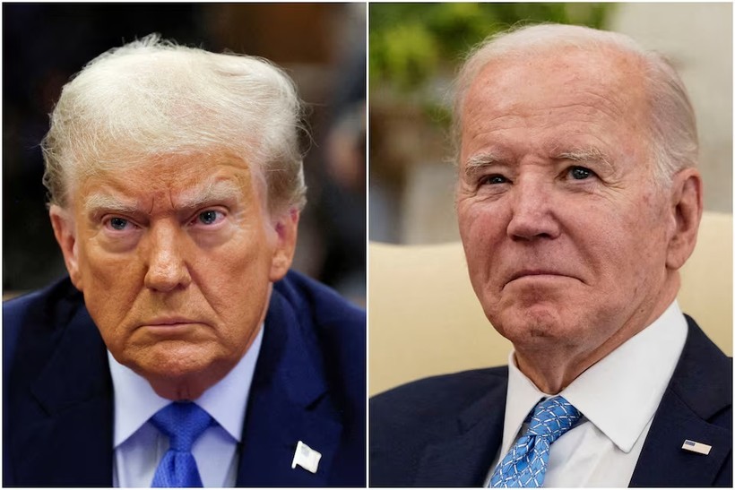 Ứng cử viên tổng thống của Đảng Cộng hòa Donald Trump và Tổng thống Mỹ Joe Biden.